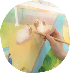 絵を描いている画像